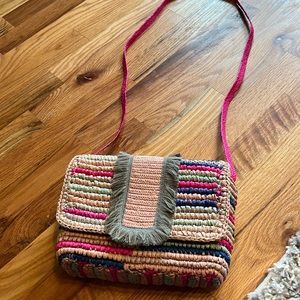 Multi colored handmade purse